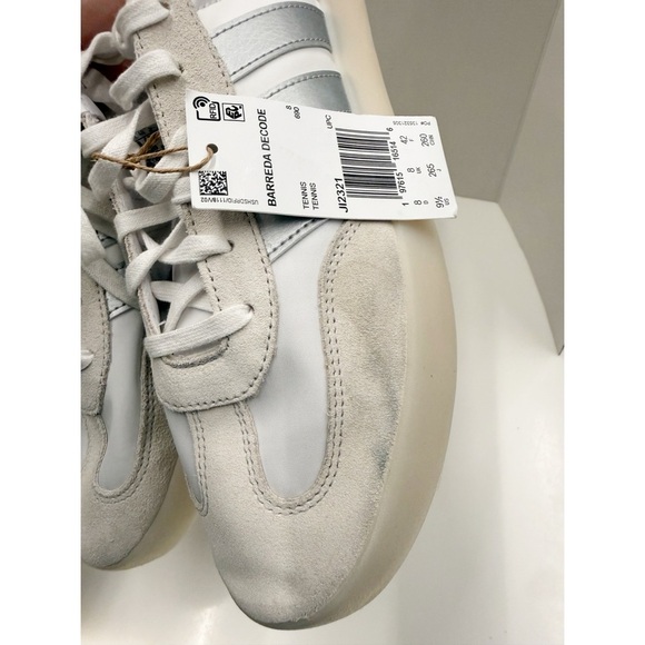 NWT Adidas Grey White Barreda Decode Tennis Sneakers, Size 9.5 - Picture 11 of 12